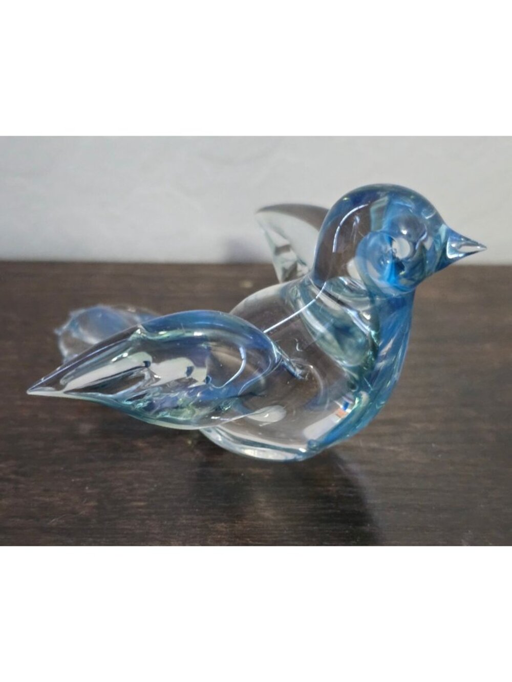 Set Of 3 Handblown Glass Bird Figurines - Multicolor Clear & Blue Designs - Picture 4 of 16
